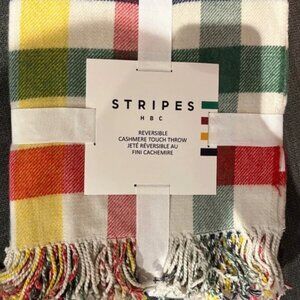 HBC Stripes Hudson’s Bay Company Reversible cashmere throw blanket wool blend